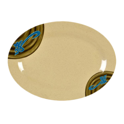 Thunder Group 2008J 8" W x 6" D Melamine Wei Oval Platter