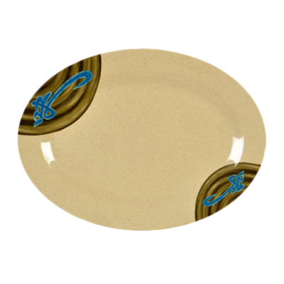 Thunder Group 2008J 8&quot; W x 6&quot; D Melamine Wei Oval Platter