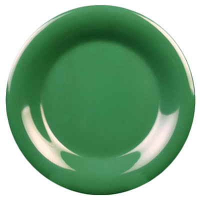 Thunder Group CR012GR 11.75" Dia. Green Melamine Round Wide Rim Plate