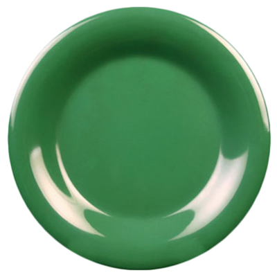 Thunder Group CR012GR 11.75" Dia. Green Melamine Round Wide Rim Plate