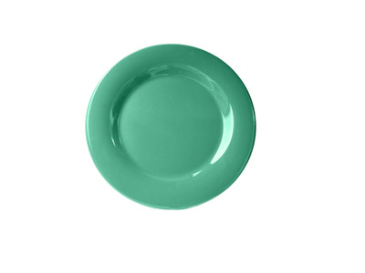 Thunder Group CR012GR 11.75" Dia. Green Melamine Round Wide Rim Plate