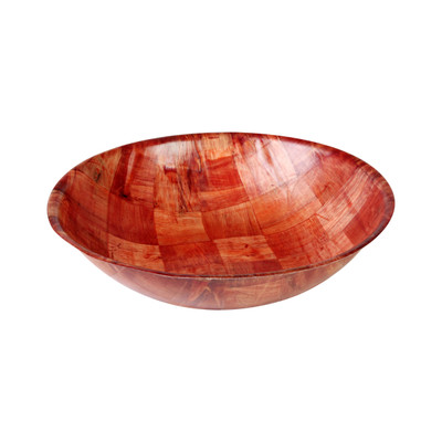 Thunder Group WDTSB012 12" Dia. Woven Wood Salad Bowl