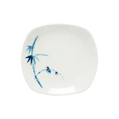 Thunder Group 1203BB 6" W x 5.5" D Blue Bamboo Melamine Oblong Platter