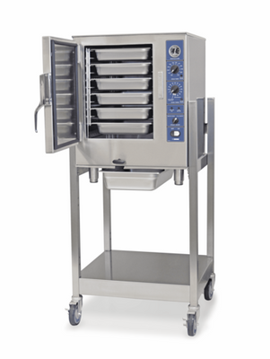 Sterling Manufacturing SP208-10-3-MF SCA 6 Pans Stainless Steel Boilerless Electric 1 Compartment Convection Steamer - 208 Volts