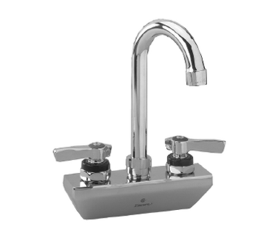 Component Hardware KL45-4000-SE1 4" Centers Stainless Steel Gooseneck Spout Compression Wall Mount Encore Faucet