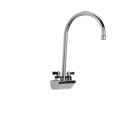 Component Hardware KL45-4001-SE1 4" Centers Stainless Steel Gooseneck Spout Compression Wall Mount Encore Faucet