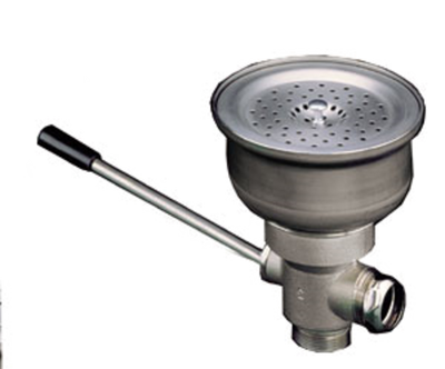 Component Hardware D23-4150 6.5&quot; Sink Opening Nickel Plated Cast Bronze Box Pattern Encore Lever Handle Drain with Overflow Outlet