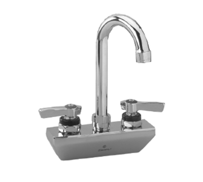 Component Hardware KL45-4102-SE1 4" Centers Stainless Steel Gooseneck Spout Ceramic Wall Mount Encore Faucet