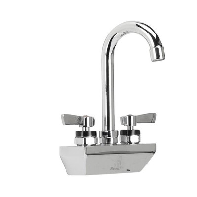 Component Hardware KL45-4100-SE1 4" Centers Stainless Steel Gooseneck Spout Ceramic Wall Mount Encore Faucet