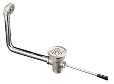 Component Hardware D10-7315 3.5&quot; Sink Opening Nickel Plated Cast Brass Drain Body Encore Lever Handle Waste Outlet with Overflow Assembly