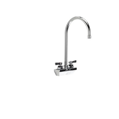 Component Hardware KL45-4101-SE1 4" Centers Stainless Steel Gooseneck Spout Ceramic Wall Mount Encore Faucet