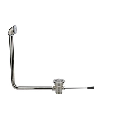 Component Hardware D10-4591 3" Sink Opening Cast Bronze Drain Body Encore Lever Handle Waste Outlet with Overflow Assembly