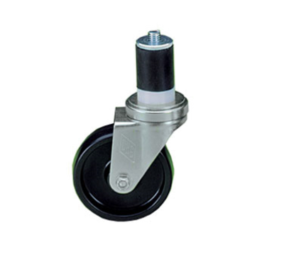 Component Hardware CMS1-5BPN 5" Dia. Black Polyolefin Wheel Swivel Medium Duty Expanding Stem Caster
