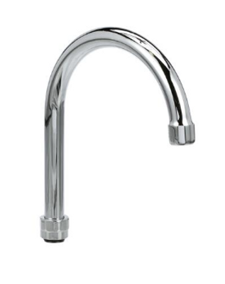 Component Hardware KS11-12-X002Z 6" Stainless Steel Gooseneck Retail Package Encore Spout Assembly