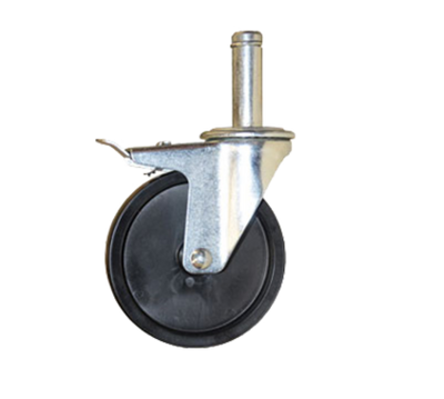 Component Hardware C99-1051 5" Dia. Black Polyolefin Stem Caster