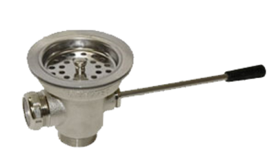 Component Hardware D13-7410 3.5&quot; Sink Opening Nickel Plated Cast Bronze Encore Lever Handle Waste Outlet with Capped Overflow