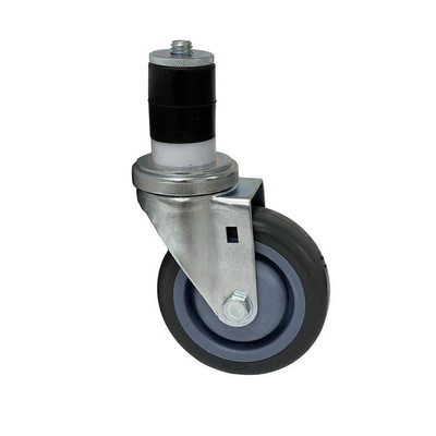 Component Hardware CMS4-4RPB 4" Dia. Gray Polyurethane Stem Caster