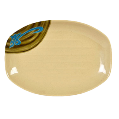 Thunder Group 2311 10.75&quot; W x 7.88&quot; D Melamine Oval Wei Teriyaki Tray