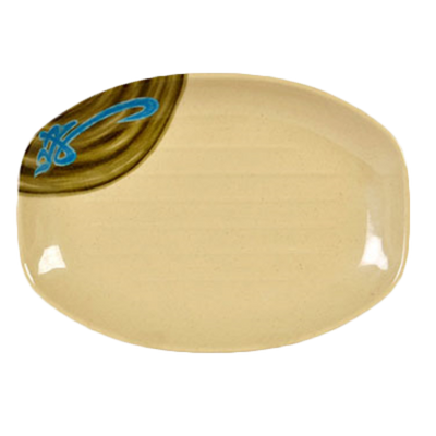 Thunder Group 2311 10.75" W x 7.88" D Melamine Oval Wei Teriyaki Tray