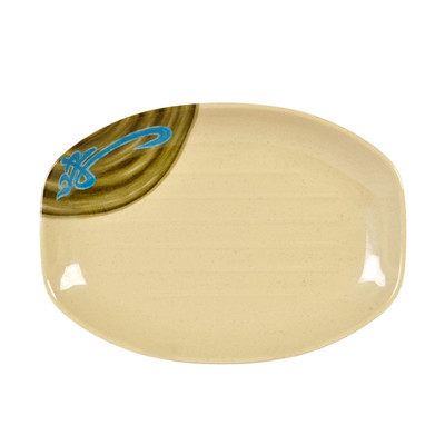 Thunder Group 2311 10.75" W x 7.88" D Melamine Oval Wei Teriyaki Tray