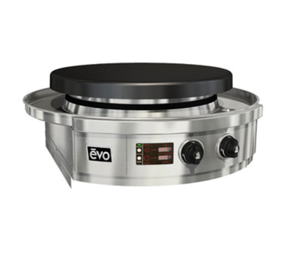 Evo America 10-0062-EL 29" W Black Seasoned Steel Electric Indoor Use Evo Affinity 25E Commercial Series Drop-In Cooktop - 208-230 Volts
