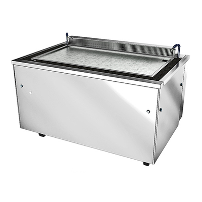 Evo America 10-0148-EVT 59.14" W Black Granite Rectangular Steel Floor Model Evo Event 48E Full Metal Surround Cooking Station - 208 Volts
