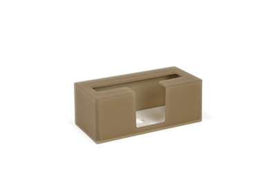 FOH RTB011BRT21 4" H x 5" W x 10.5" D Nutmeg Frosted Resin Rectangular C-Fold Hand Towel Dispenser