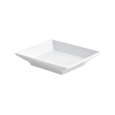 FOH DAP039WHP23 1 Oz. Square Porcelain Kyoto Dish