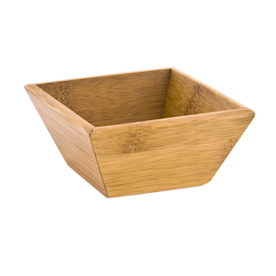 FOH DSD026BBB23 3.25" W Square Bamboo Linear Design Tall Kyoto Dish