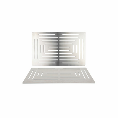 FOH BHO082BSS20 22" W x 0.5" H Brushed Stainless Steel Rectangular Buffetware Grill Plate