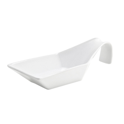 FOH FSP010WHP23 5 Oz. Porcelain Large Linear Design Kyoto Spoon