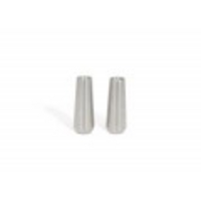 FOH TSP020BSS22 1.75" W Silver Stainless Steel Bevel Salt and Pepper Set