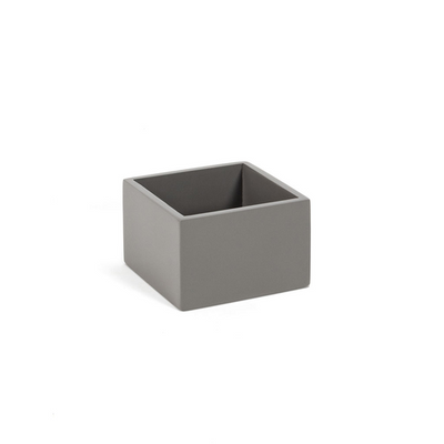 FOH BHO138GYB23 3.75" W x 2.25" H Silver Bamboo Square Buffetware Napkin Holder