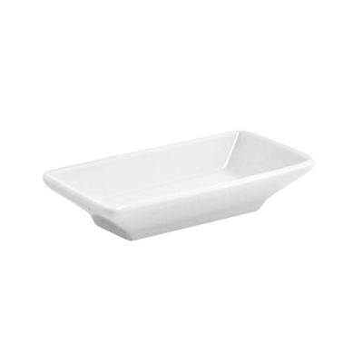 FOH DSD029WHP23 1 Oz. Rectangle Porcelain Kyoto Dish