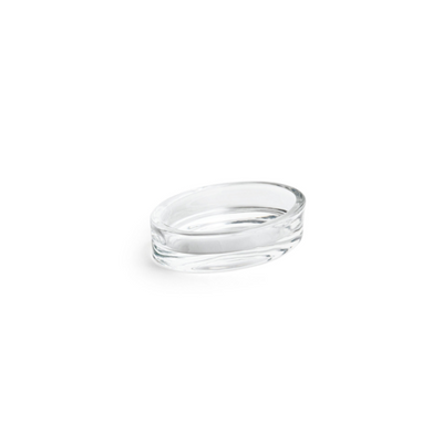 FOH RSD029CLG22 3.75" W Clear Oval Glass Soap Dish
