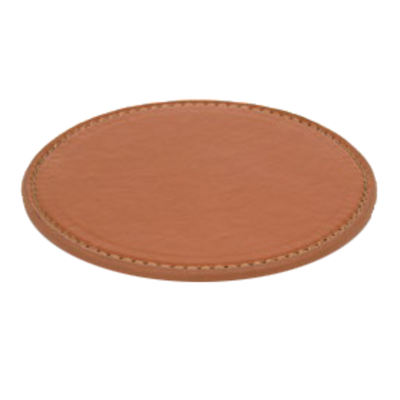 FOH XCO006TAL26 4" Dia. Saddle Vinyl Round London Coaster