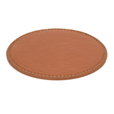 FOH XCO006TAL26 4" Dia. Saddle Vinyl Round London Coaster