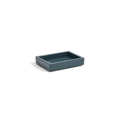 FOH RSD010BLT23 3.25&quot; W Rectangular Composite Peacock Soap Dish