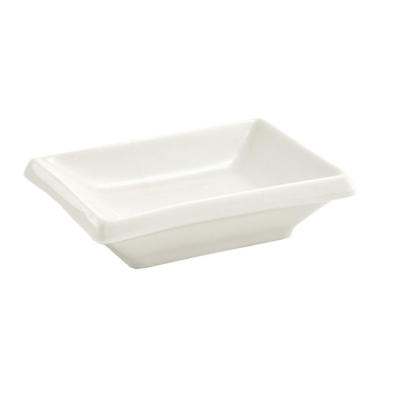 FOH DSD025BEP23 2 Oz. Rectangular Porcelain Catalyst Dish