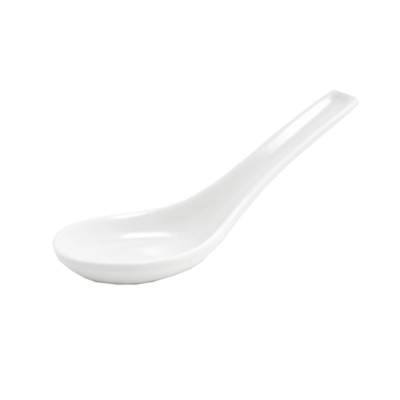 FOH FSP000WHP23 5.5" W Porcelain Asian Soup Spoon