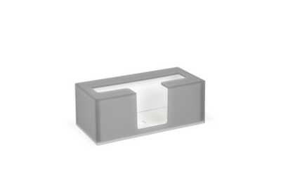 FOH RTB011GYT21 4" H x 5" W x 10.5" D Smoke Frosted Resin Rectangular C-Fold Hand Towel Dispenser