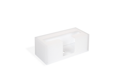 FOH RTB011FRT21 4" H x 5" W x 10.5" D Ice Frosted Resin Rectangular C-Fold Hand Towel Dispenser
