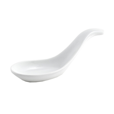 FOH FSP005WHP23 5" W Porcelain Curved Tasting Spoon