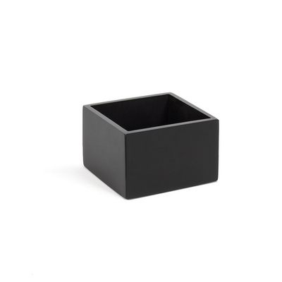 FOH BHO138BKB23 3.75" W x 2.25" H Black Bamboo Square Buffetware Napkin Holder