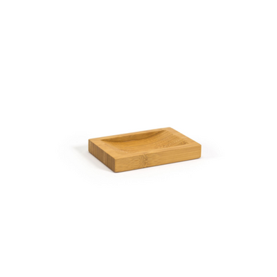 FOH RSD005BBB13 3.5&quot; W Rectangular Bamboo Natural Soap Dish