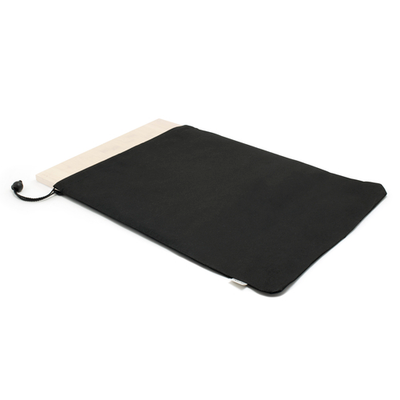 FOH BST002BKT80 19" W x 15" D Black Small Buffet Building Blocks Drawstring Bag