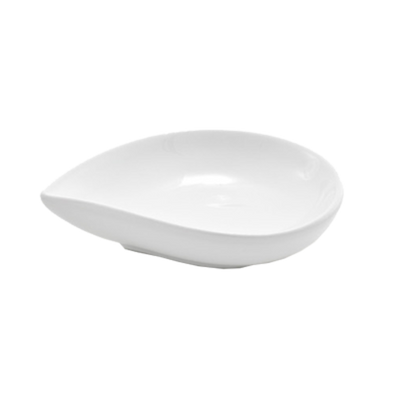 FOH DBO078WHP23 2 Oz. Teardrop Porcelain Bowl