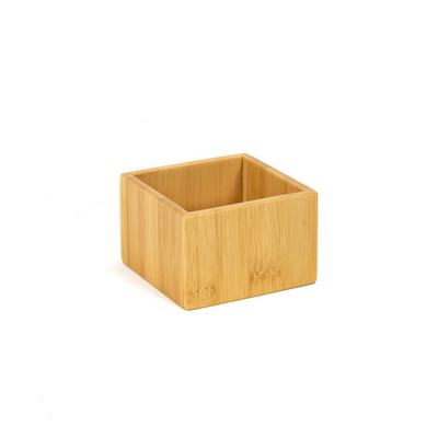 FOH BHO138BBB23 3.75" W x 2.25" H Brown Bamboo Square Buffetware Napkin Holder