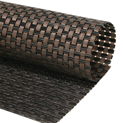 FOH XPM053COV83 16" W Copper Vinyl Rectangle Metroweave Placemat