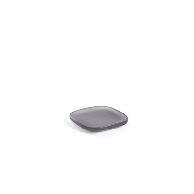 FOH RSD032GYT23 4" W Square Composite Smoke Soap Dish